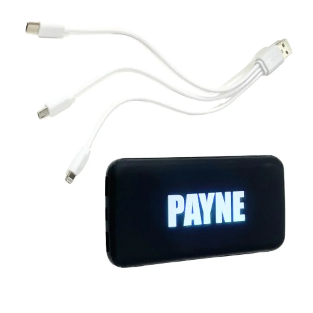 Power Bank Vorus con cable múltiple y carga inalámbrica
